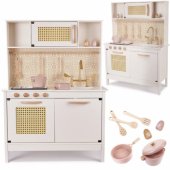Children®s wooden kitchen in retro style with accessories