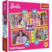 Trefl dėlionė 4in1 Džiugus Barbių pasaulis TREFL