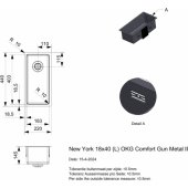 New York 18x40 (L) OKG Comfort Gun Metal II