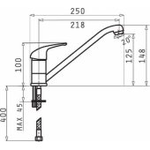 ASALIA 090922438 Carbon kitchen mixer