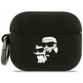 Silicone Karl and Chaupette Head 3D Apple AirPods Pro 3 Black