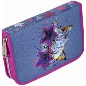 00139125 Crazy Cat, 21 cm x 17 cm, Blue/ Pink