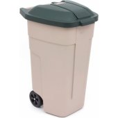 CURVER WASTE BIN 110L BEIGE/ GREEN