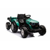 HC-306 Battery Operated Tractor With Trailer Dark Green 24V