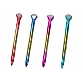 Diamond Ballpoint Pen Shiny Gold Color Blue Refill 0.7mm Mix
