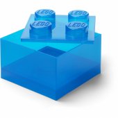 Room Copenhagen LEGO Storage Brick 4 Top Lid Glitter, storage box blue