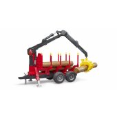 Forestry Trailer with loading Crane and Gra
