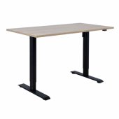 Desk ERGO with 1 motor 140x70cm, hickory/ black