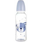 Standartinis buteliukas siauru kakleliu 250 ml CUTE ANIMALS 11/ 841 mėlynas