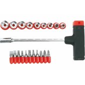 Top Tools atsuktuvų antgaliai ir galvutės + rankena, 21 vnt. – 39D385