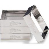 Patisse flannel ring set 8 cm stainless steel silver