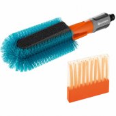 GARDENA Cleansystem bicycle brush set, washing brush (grey/ turquoise,