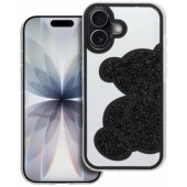 Teddy Bear dėklas iPhone 17, juodas
