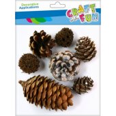 Craft with Fun CF OZDOBA DEK NATURA SZYSZKA 7SZT MIX PBH 12/ 288