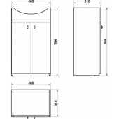 S509-039 50 cm Baltas