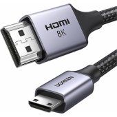 HD163 mini HDMI to HDMI 8K 1m Grey