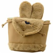 Children®s Backpack Plush Ears Adjustable Strap Beige 22cm 4L