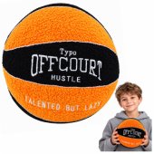 Soft Plush Basketball (Orange & Black, 23cm)