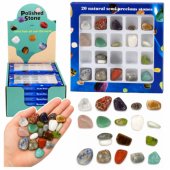 Set of Semi-precious Minerals, Collectible Stones, Educational, 20 pcs