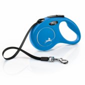 Flexi New Classic Automatic Strap Leash S 5m Blue