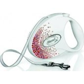 Flexi dog leash Glam Splash Orient white 3m