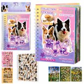 Sticker Book Dog Breeds Album of 800 Stickers Glossy Matte