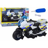 Police Turning Motorcycle DIY Lights Sounds White