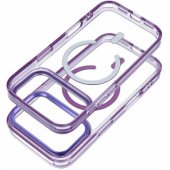 _8455339 iPhone 17 Pro / 18 Pro skaidrus hibridinis „Mag“ dėklas su rėmeliu
