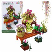Construction Blocks Flowers in Pots 7 pcs Two Shelves 1446 pcs.