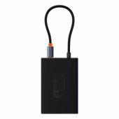 PioneerJoy 8 viename USB-C šakotuvas, juodas
