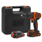 Black&Decker BDCHD18KB – juoda / oranžinė – lagaminas, 2x Li-Ion akumuliatorius 1.5A