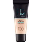 Maybelline Fit Me Matte&Poreless matinis veido makiažo pagrindas 100 Warm