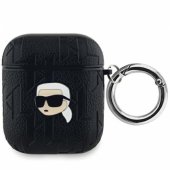 Monogram Karl Head AirPods 1/ 2 cover black