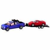 Bekelės transporto priemonės, vilkiko ir sportinio automobilio rinkinys