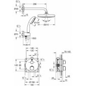 Grohtherm Perfect shower set with Tempesta 210 Chrome