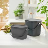 „ROTHO Albula Anthracite“ – atliekų rūšiavimo konteneris – 3.2l