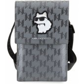 KLWBSAKHPCG Saffiano Monogram Choupette sidabrinė