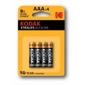XTRALIFE šarminės AAA baterijos, 4 vnt. pakuotė