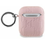 KLA2PGKCPP Embossed Karl and Choupette Heads Apple AirPods 1|2 Pink