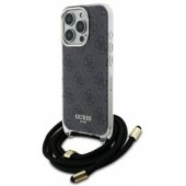 "Crossbody Cord 4G Print Case iPhone 16 Pro Max", juodas