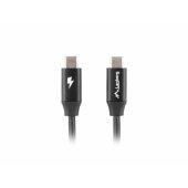 USB-C M/ M 2.0 kabelis 1.8m Quick juodas