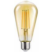 LED Филаментная лампа E27, ST64, 12W, 1380lm, 3000K, 360°, amber