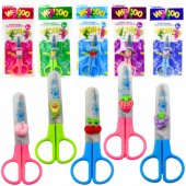 Two-handed school scissors with safety cap Mix 12cm