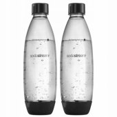 Sodastream Fuze butelis, juodas, 1 L, 2 vnt.