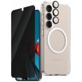 "Flagship 3in1 Case + Privacy Glass + Lens Galaxy S25"