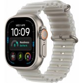 49mm Translucent Grey Ocean Band Extension Natural Titanium Finish