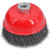 AWTools 90mm M14 notched wire butt brush (AW55104)