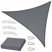 Garden Sun Sail Waterproof Triangle Gray 400x400 cm