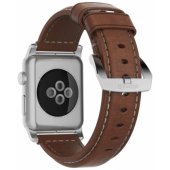 Strap Traditional Leather 42/ 44mm Brown Connector Silver