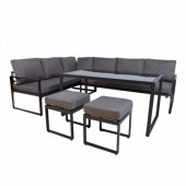 Set LEIPZIG table, corner sofa, 2 ottomans
